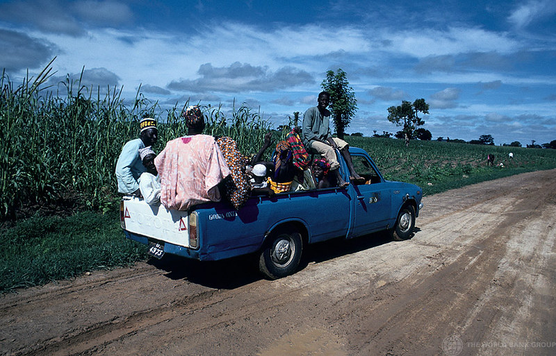 Passengers ride in a pickup truck. Nigeria. Photo: © Yosef Hadar / World Bank