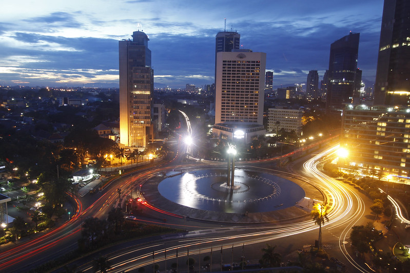 Jakarta city landmark. Jakarta, Indonesia. Photo: Jerry Kurniawan / World Bank