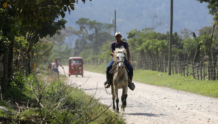 A man and his horse on the road near Cuyamel, Honduras. Photo source: Rocaire (Flickr)