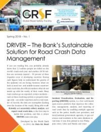 DRIVER – The Bank’s Sustainable Solution for Road Crash Data Management